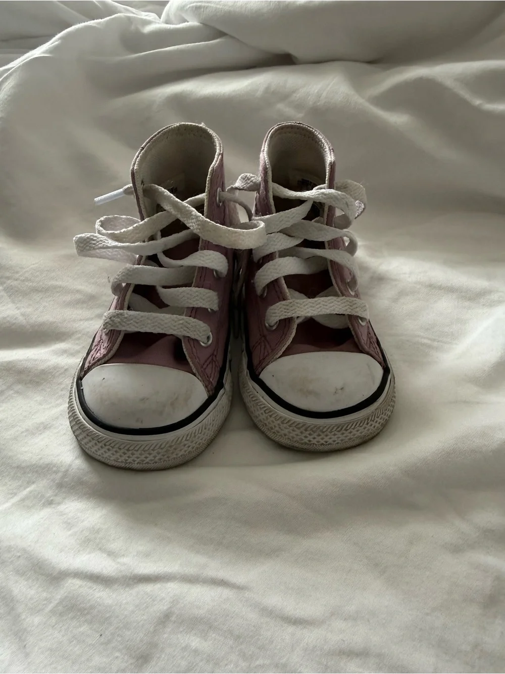 Converse Kids Pink High-Top Canvas Sneakers with Floral Details